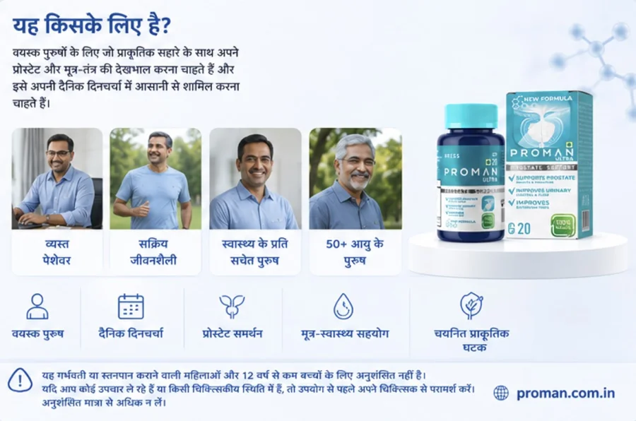 Proman — वयस्क पुरुषों के लिए दैनिक सहारा
